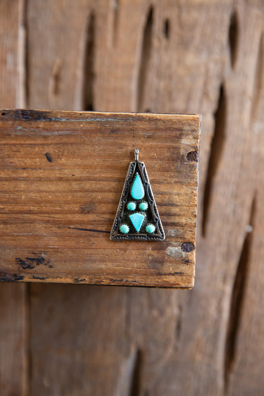 The Canyon | Vintage Turquoise Triangle Pendant