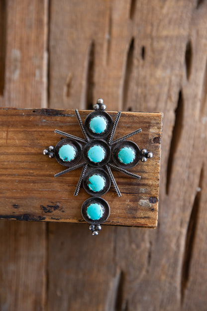 The Abdul | Vintage Turquoise Cross Pendant