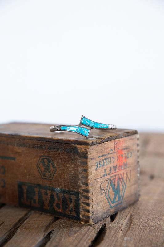 The Almera | Vintage Turquoise Inlay Cuff