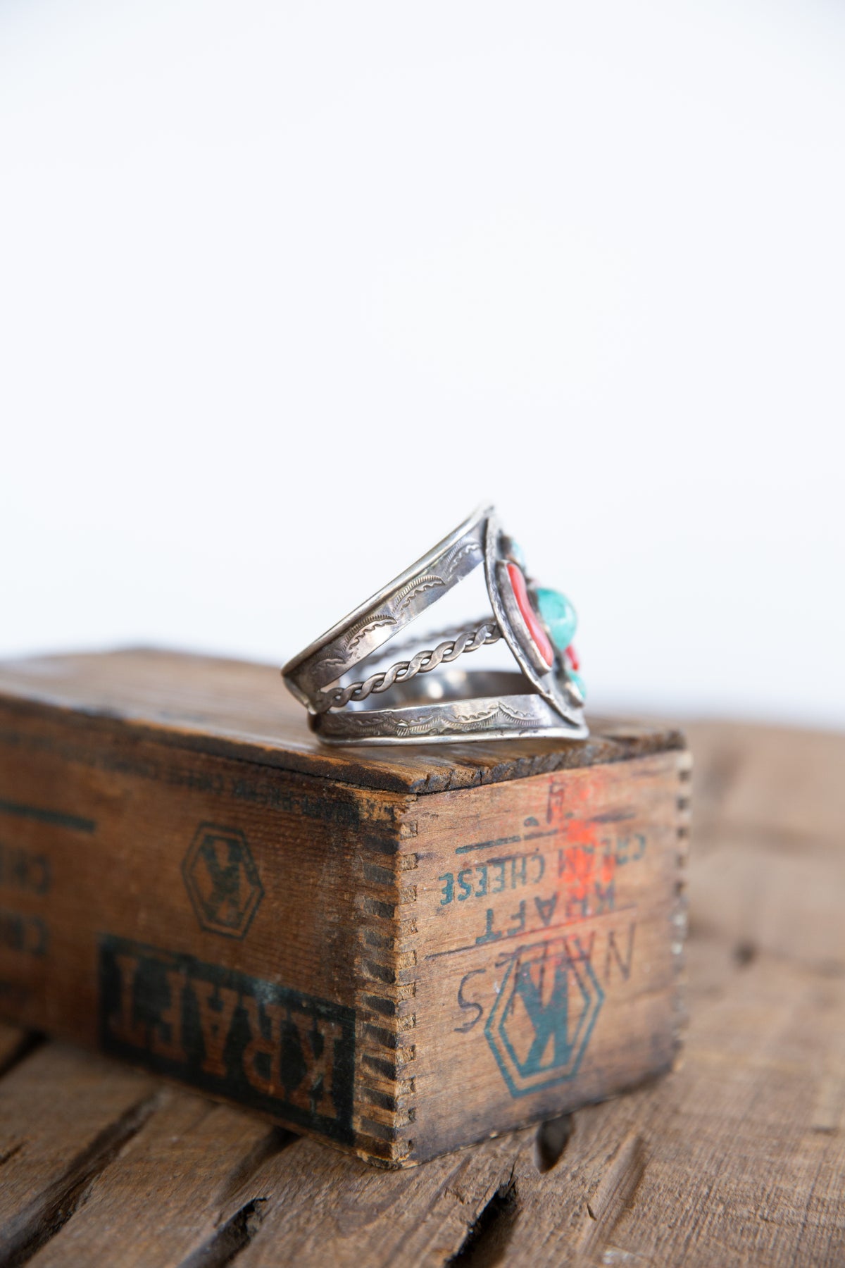 The Divine | Vintage Coral & Turquoise Cuff