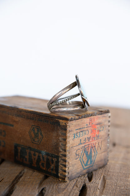 The Dallas | Vintage Turquoise & Feather Cuff