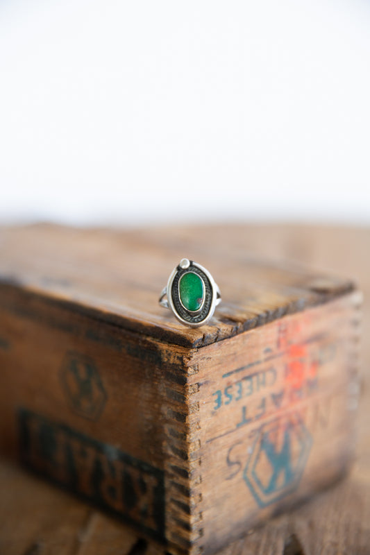 The Anela | Vintage Turquoise Ring - Size 6.25