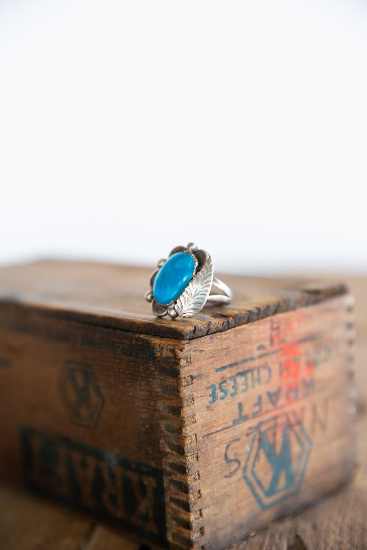 The Ellie | Vintage Turquoise Ring - Size 8.5