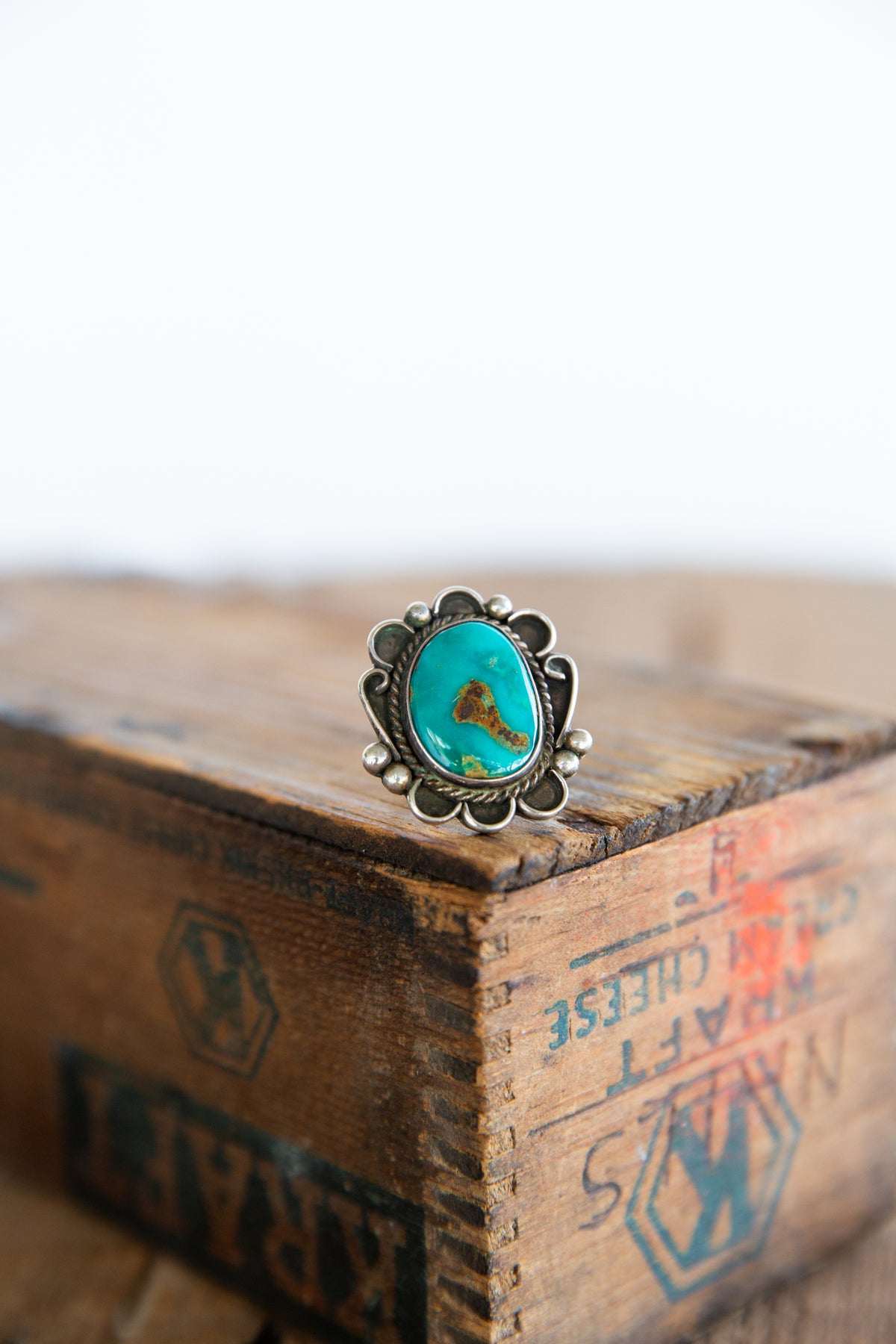 The Ally | Vintage Turquoise Ring - Size 9