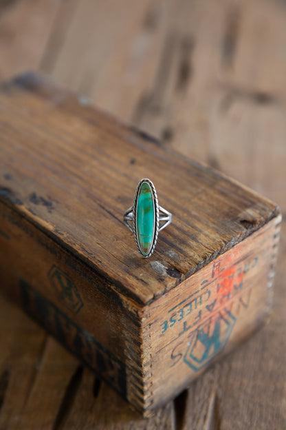 The Dennie | Vintage Turquoise Ring - Size 8