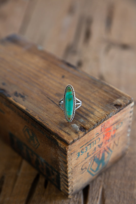 The Dennie | Vintage Turquoise Ring - Size 8