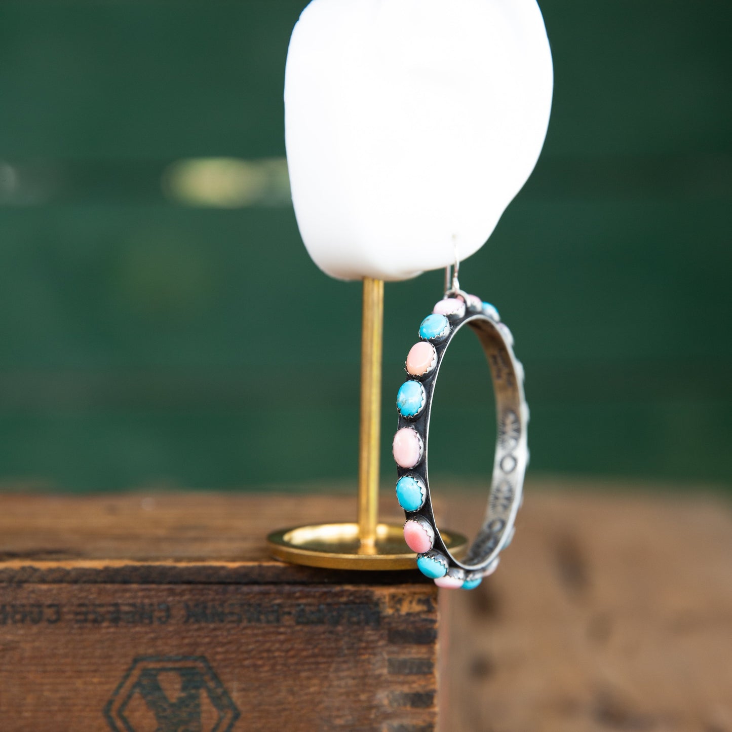 The Alaya’s | Russell Sam Pink Conch & Turquoise Hoops