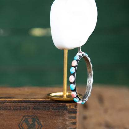 The Alaya’s | Russell Sam Pink Conch & Turquoise Hoops