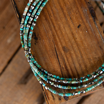 The Harlen | Turquoise & Sterling Pearl Necklace