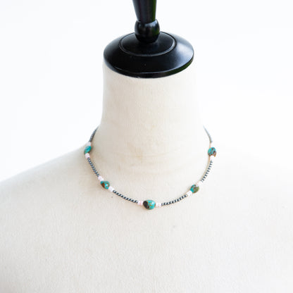 The Vida | Pink Conch & Natural Turquoise Necklace