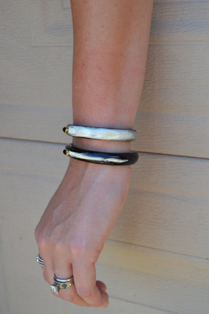 The Ortega Buffalo Horn Cuffs