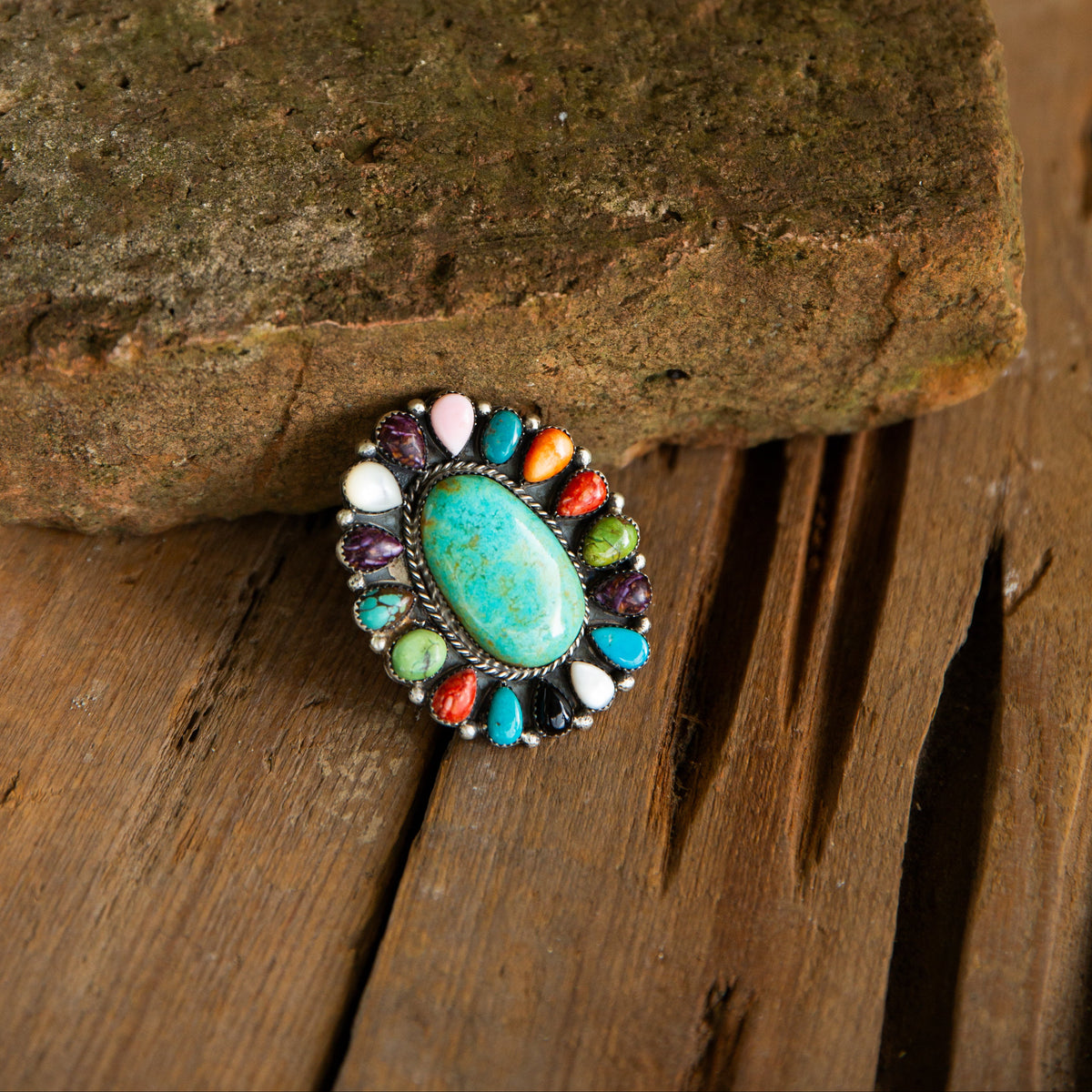 The Lyman | Adjustable Multi Stone Cluster Ring by Lorenzo Chee