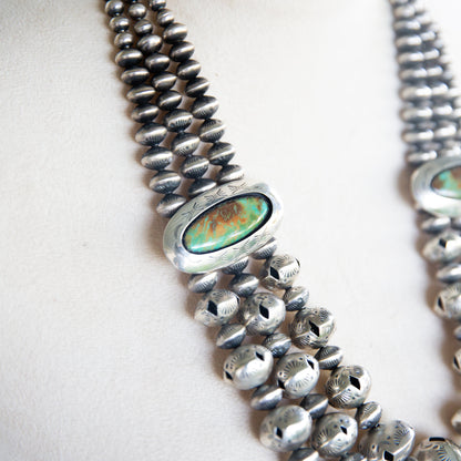 The Extra | Triple Strand Shadow Box Navajo Pearl & Earring Set by Lyanne Goodluck