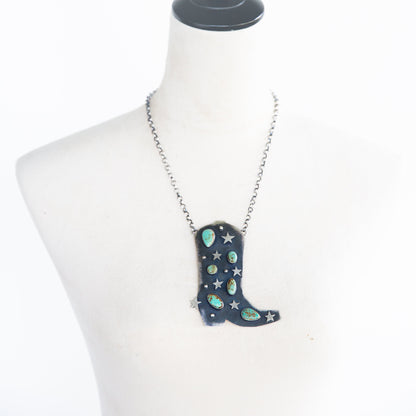 The Candora | Mine 8 Turquoise Boot Necklace by Livingston