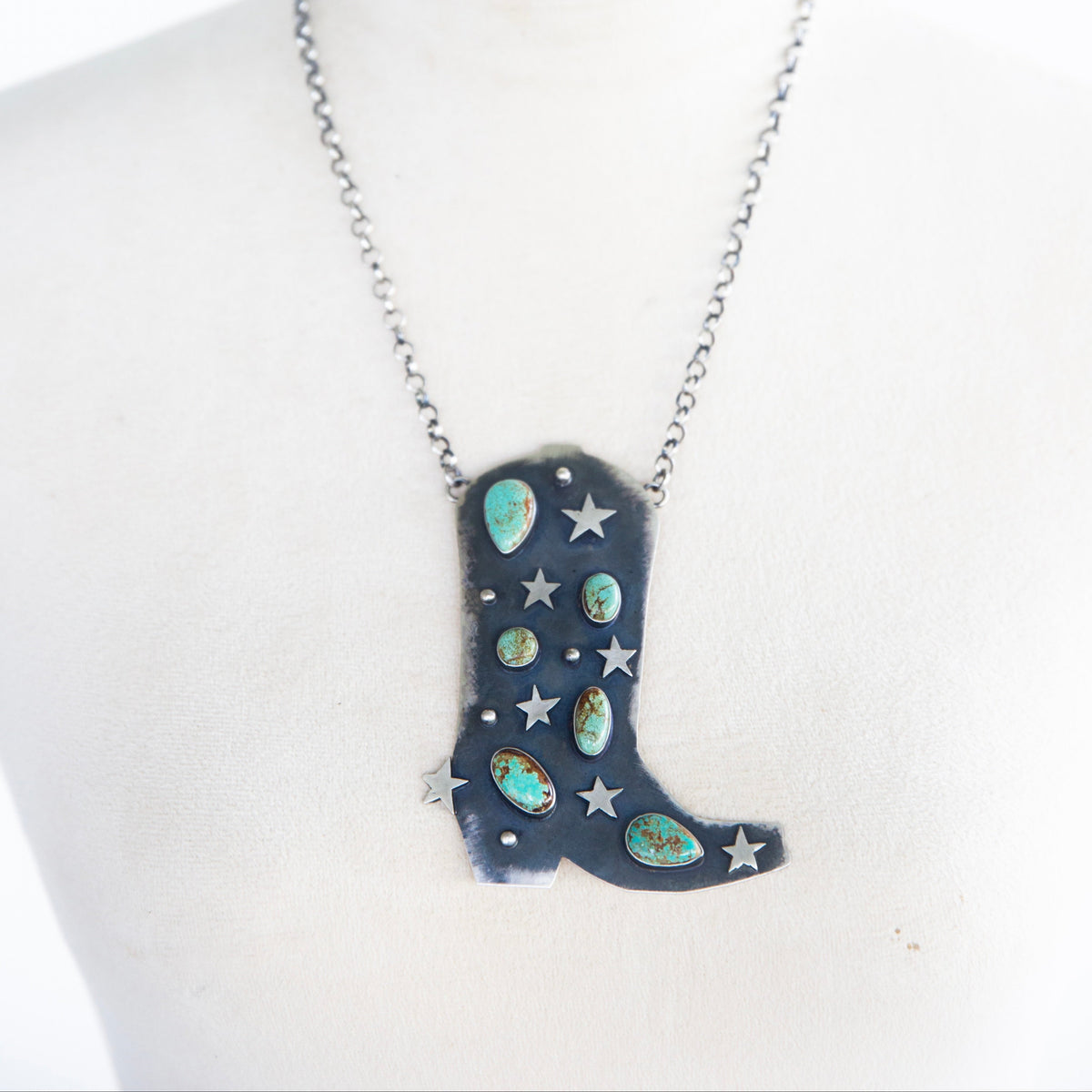 The Candora | Mine 8 Turquoise Boot Necklace by Livingston