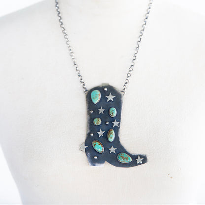 The Candora | Mine 8 Turquoise Boot Necklace by Livingston