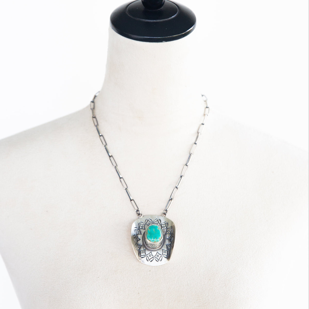 The Stetson | Turquoise Cowboy Hat Necklace by Randy Boyd