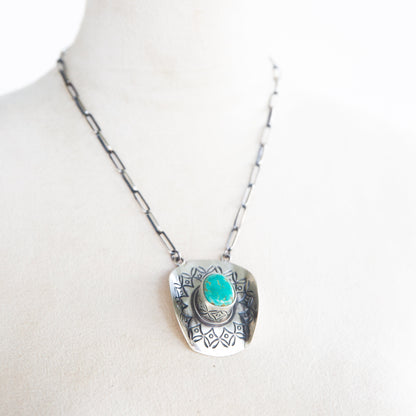 The Stetson | Turquoise Cowboy Hat Necklace by Randy Boyd