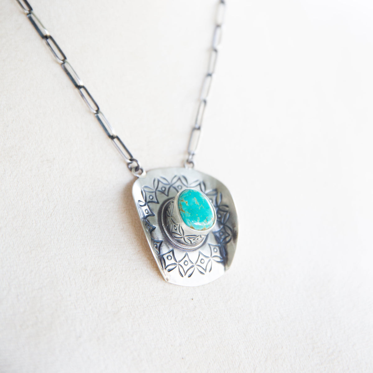 The Stetson | Turquoise Cowboy Hat Necklace by Randy Boyd