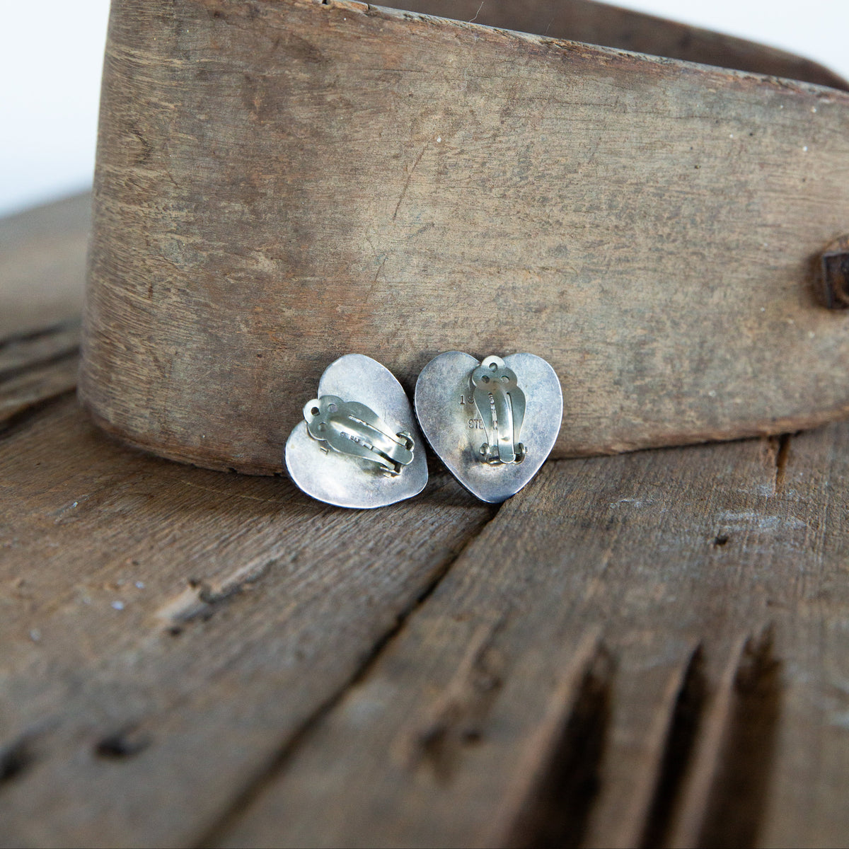 The Leiana’s | Vintage Turquoise Heart Clip-On Earrings