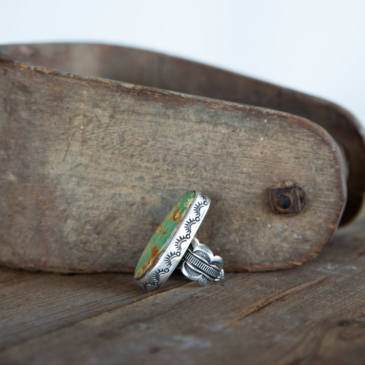 The Heron | Royston Turquoise Ring by Emer Thompson- Size 8.5