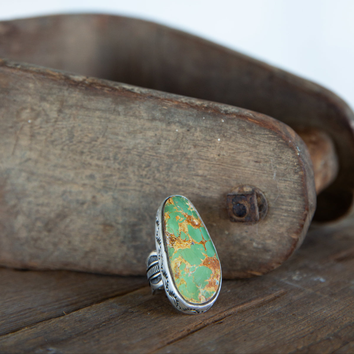 The Heron | Royston Turquoise Ring by Emer Thompson- Size 8.5
