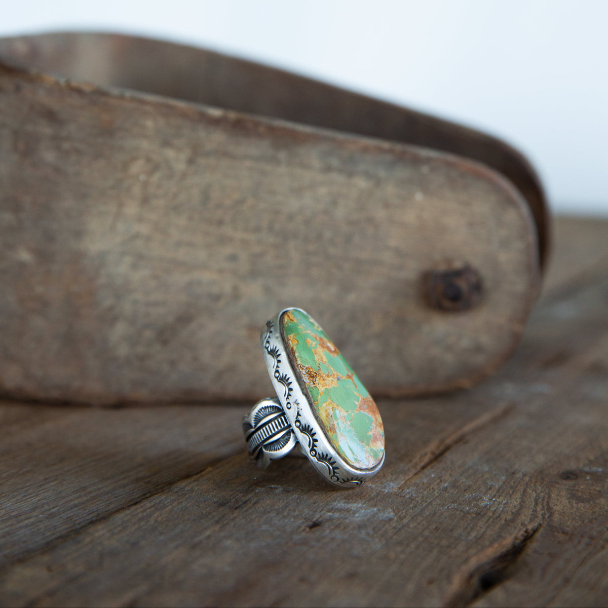 The Heron | Royston Turquoise Ring by Emer Thompson- Size 8.5