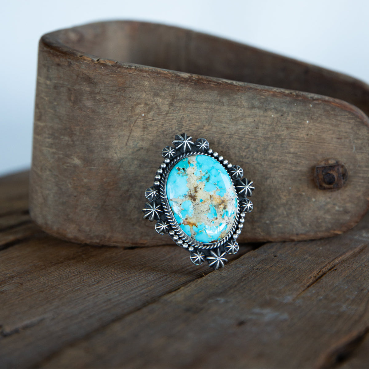 The Thorton | Turquoise Ring by R. Livingston Size 8.5-9