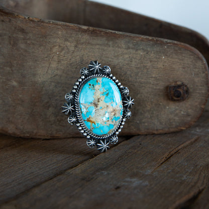 The Thorton | Turquoise Ring by R. Livingston Size 8.5-9