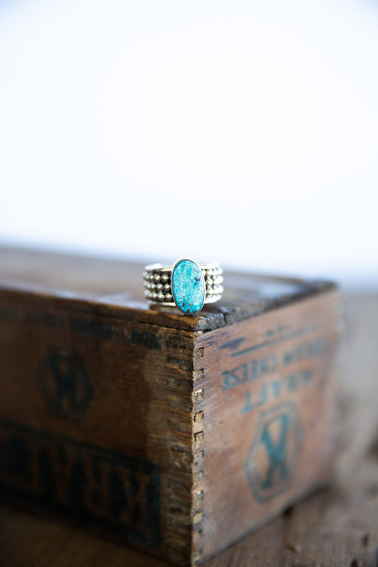 The Reno | Turquoise & Ball Dot Ring - Size 9