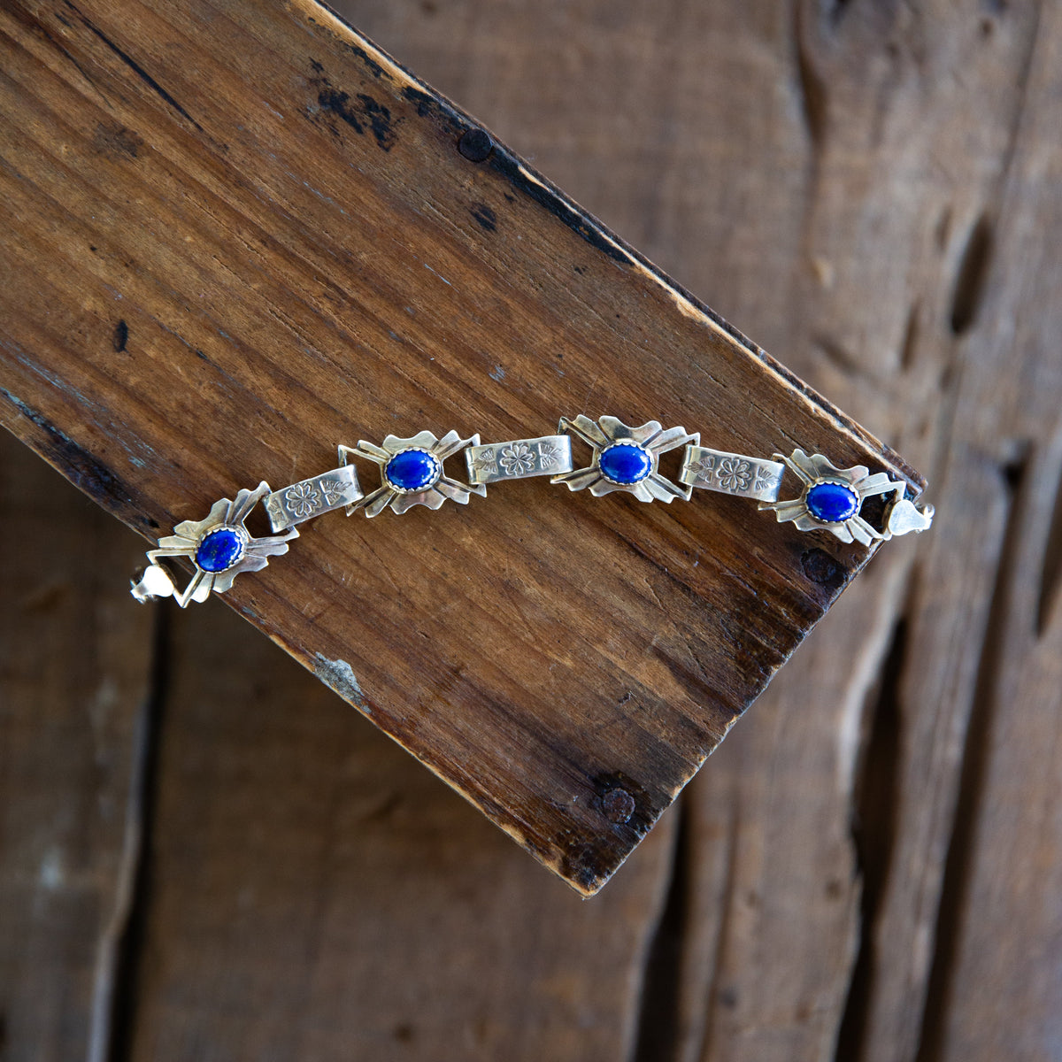 The Cisco | Vintage Blue Lapis Sterling Bracelet