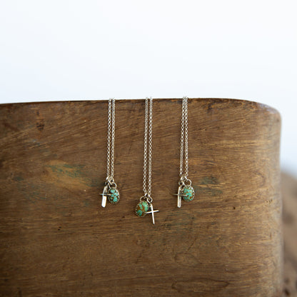 The Faith | Handmade Cross & Mine 8 Turquoise Necklace