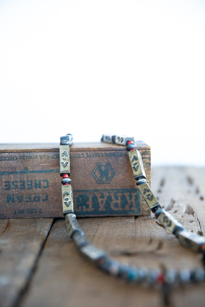 The Canton | 36” Multi Stone Box Bead Navajo Pearl Set by Tysha Aparicio