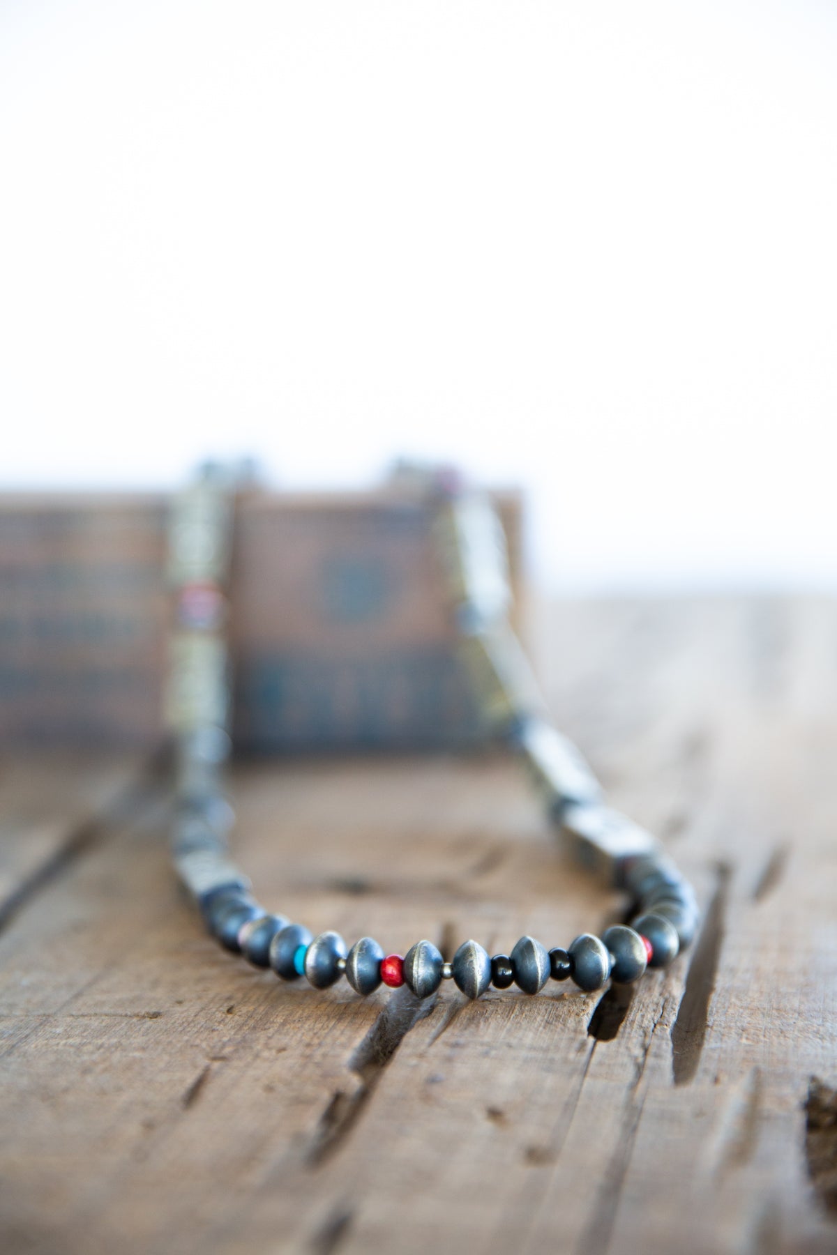 The Canton | 36” Multi Stone Box Bead Navajo Pearl Set by Tysha Aparicio