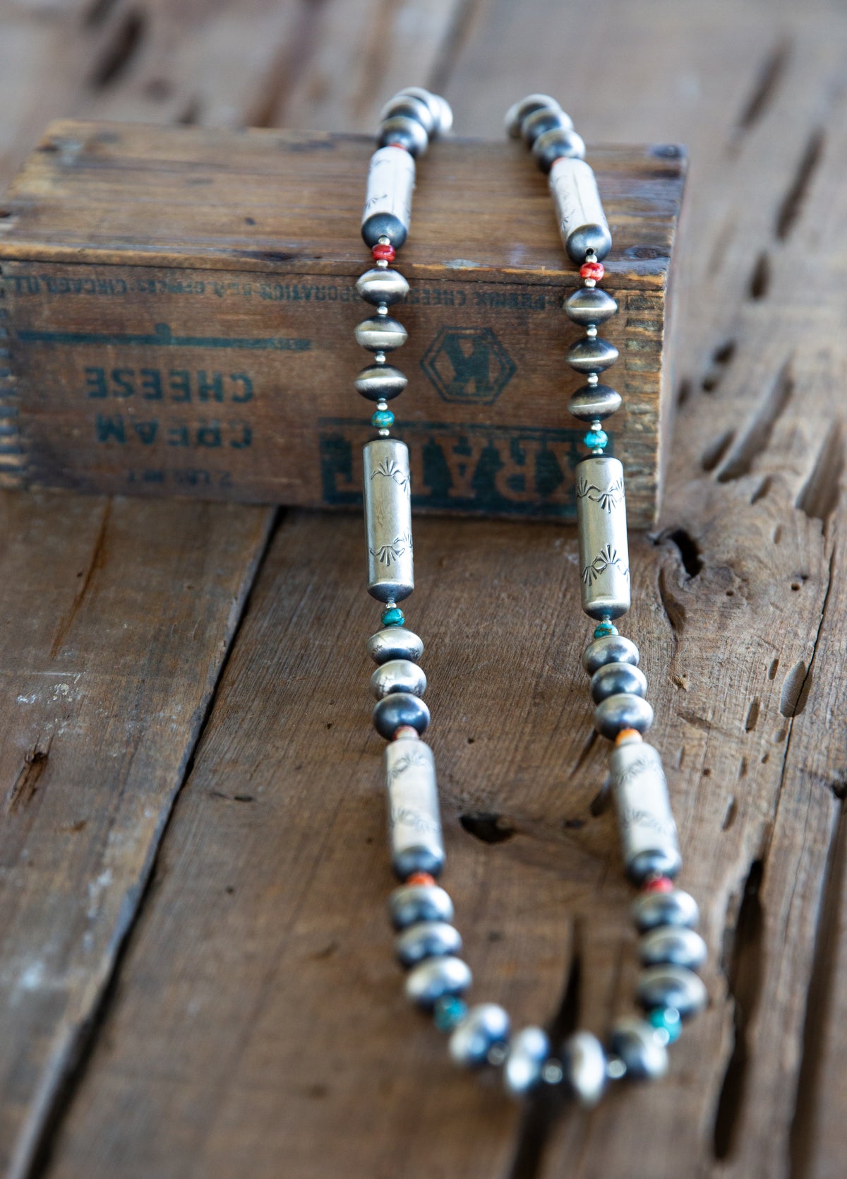 The Judge | Multi Stone Navajo Pearl Necklace + Earring Set by Sharon Cooley