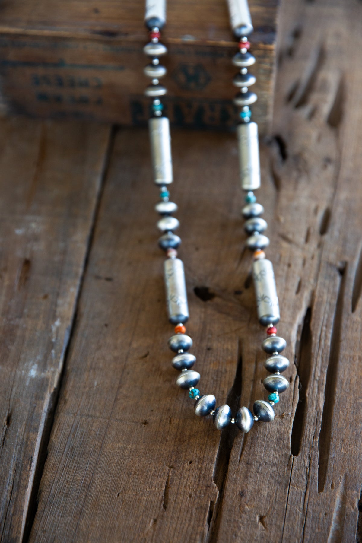 The Judge | Multi Stone Navajo Pearl Necklace + Earring Set by Sharon Cooley