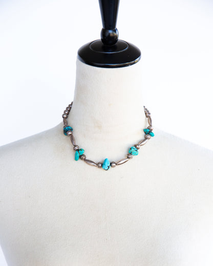 The Anton | Vintage Handmade Pearl and Turquoise Necklace