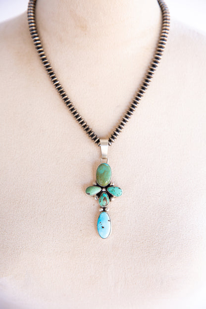 The Kendra | Turquoise Cross Pendant by Travis J.