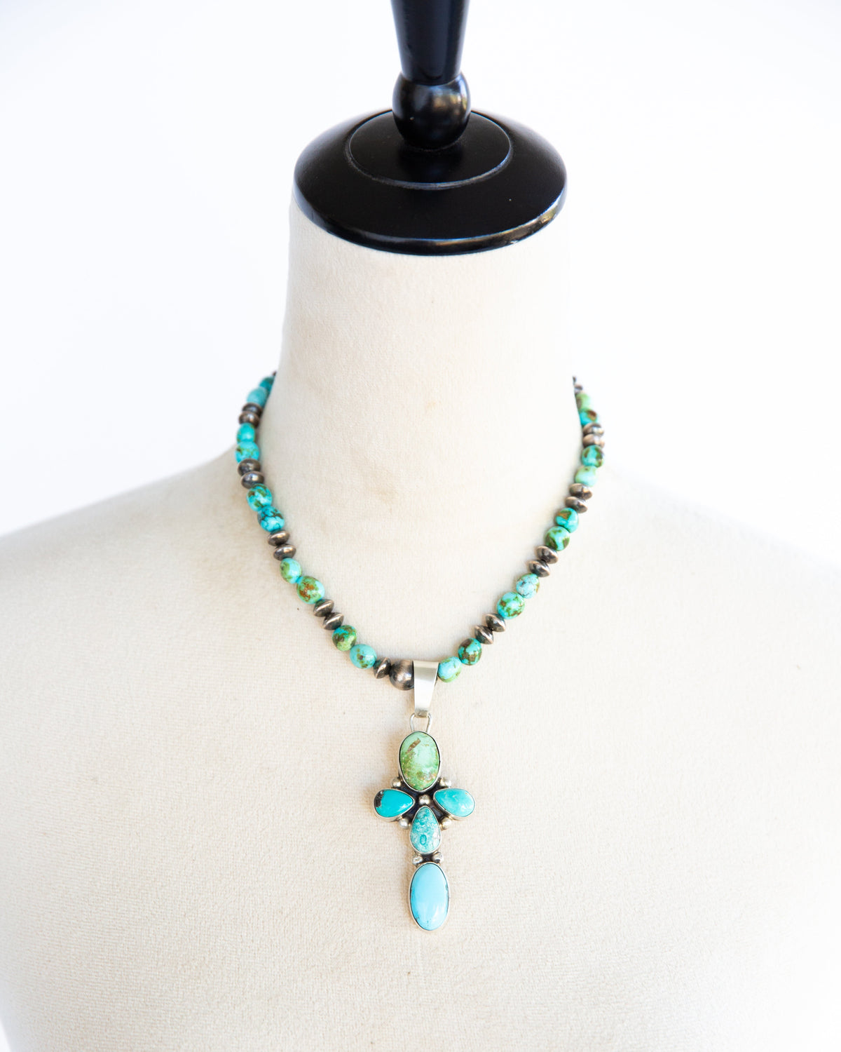 The Kendra | Turquoise Cross Pendant by Travis J.