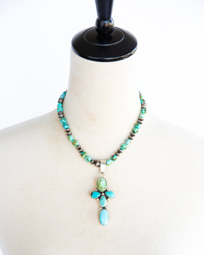 The Kendra | Turquoise Cross Pendant by Travis J.