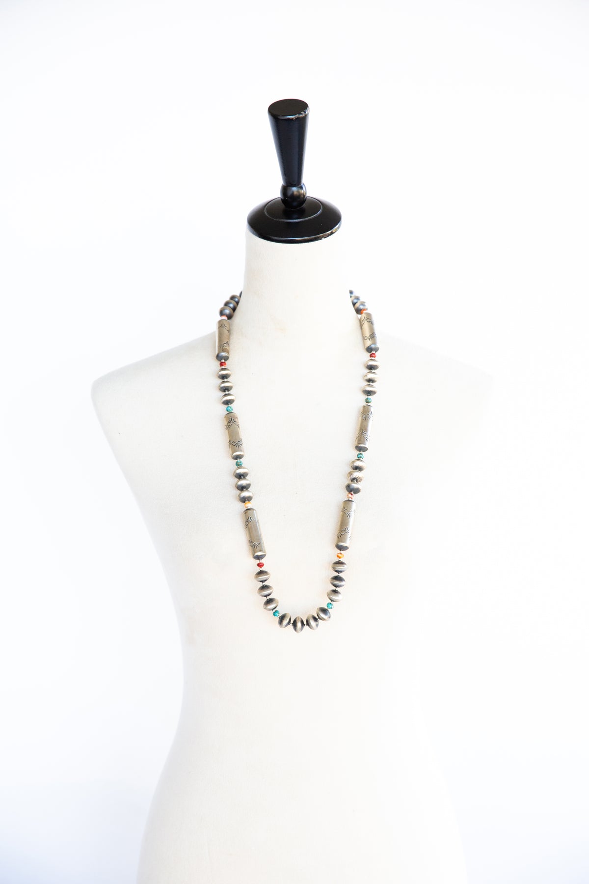 The Judge | Multi Stone Navajo Pearl Necklace + Earring Set by Sharon Cooley