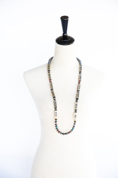 The Canton | 36” Multi Stone Box Bead Navajo Pearl Set by Tysha Aparicio
