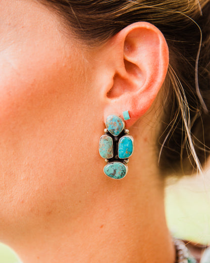 The Roxie's | Turquoise Cluster Stud Earrings