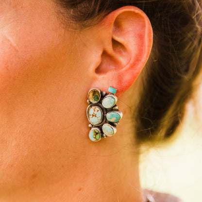 The Sheridan's | Royston Turquoise Cluster Studs by Sheila