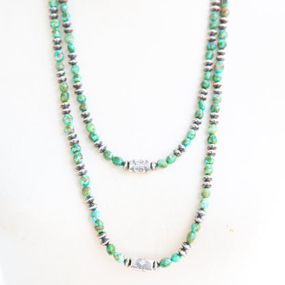 The Manifest | Sonoran Turquoise and Barrel Necklace