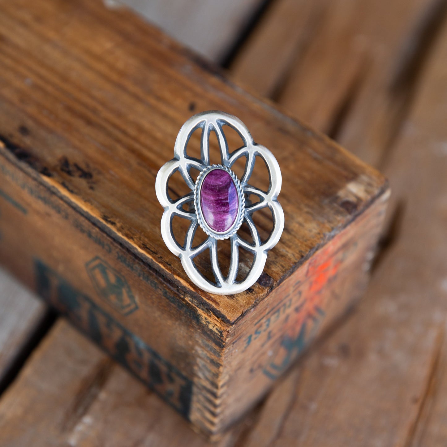 The Easton | Purple Spiny Ring by Chimney Butte Size 7.25