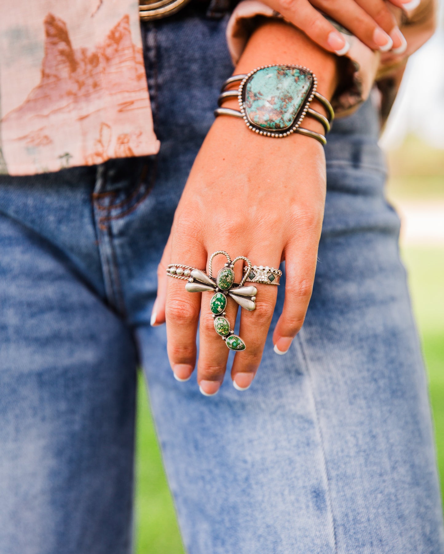 The Zion | Adjustable Sonoran Turquoise Dragonfly Ring