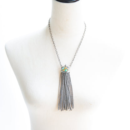 The Topeka | Sonoran Turquoise Tassel Necklace by Sally Johnson