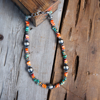 The Mesilla | Orange Spiny & Turquoise Pearls by Chimney Butte
