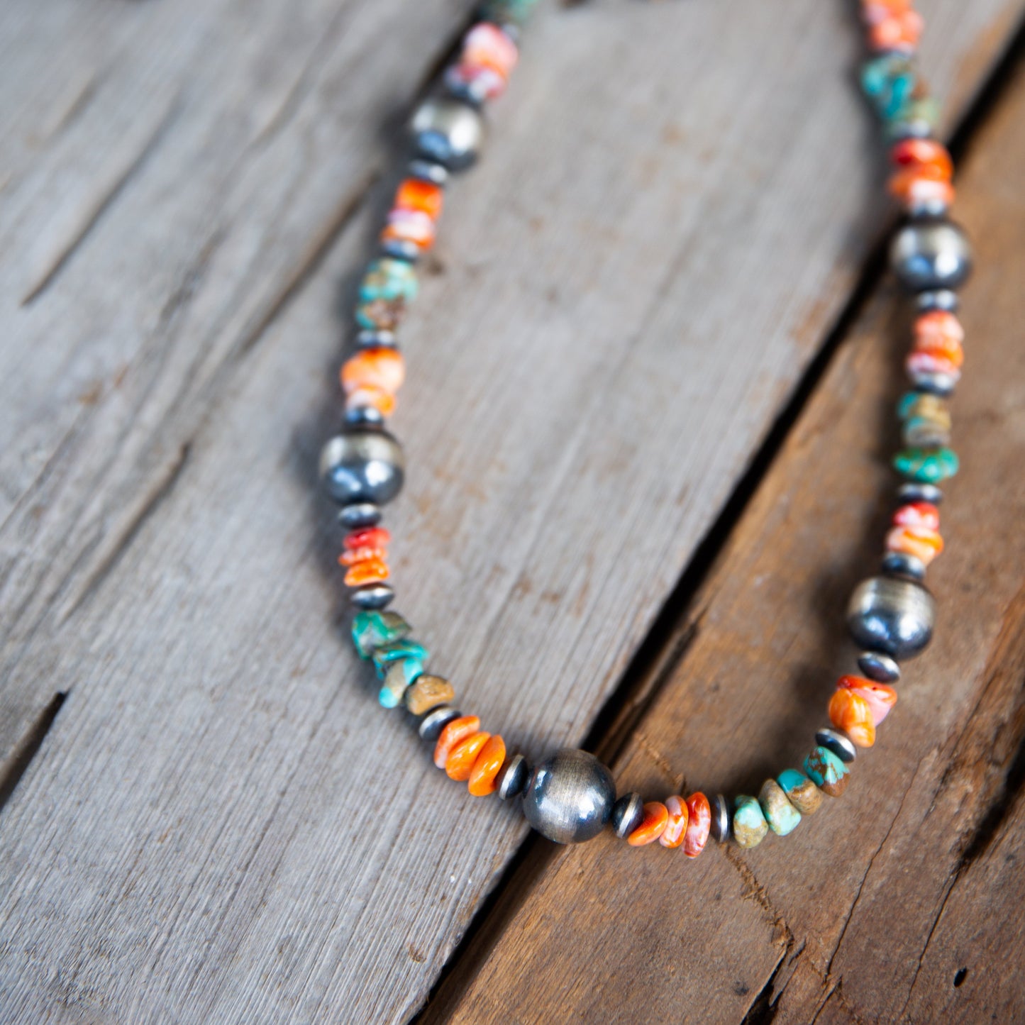 The Mesilla | Orange Spiny & Turquoise Pearls by Chimney Butte